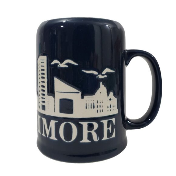 Baltimore Maryland Harbor Cityscapes Stoneware Coffee Cup Mug 16 oz - Picture 3 of 6